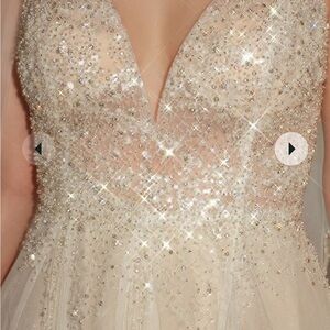 Elegant Cream Beaded Dress